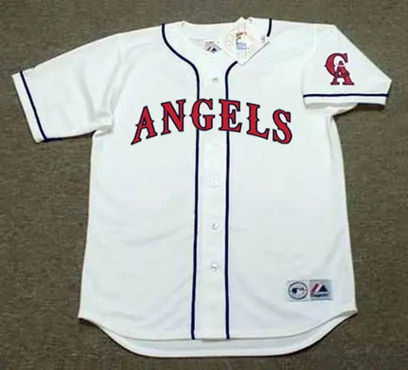 MIKE TROUT California Angels 1990’s Home Majestic Throwback Baseball Jersey 