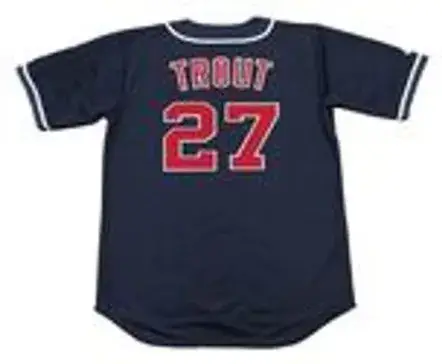 MIKE TROUT California Angels 1990’s Majestic Throwback Alternate Baseball Jersey 