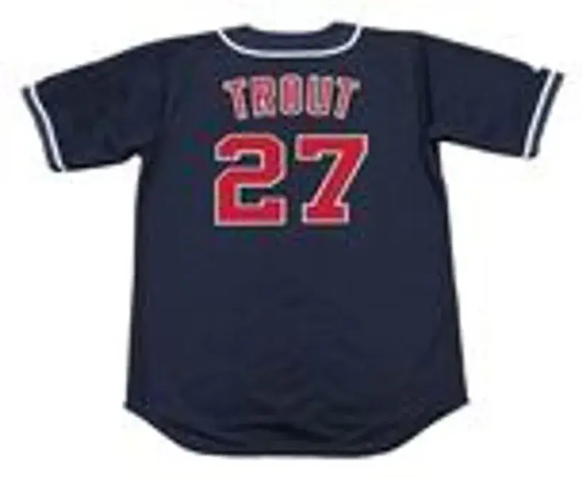 MIKE TROUT California Angels 1990’s Majestic Throwback Alternate Baseball Jersey 