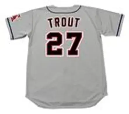 MIKE TROUT California Angels 1990’s Majestic Throwback Away Baseball Jersey 
