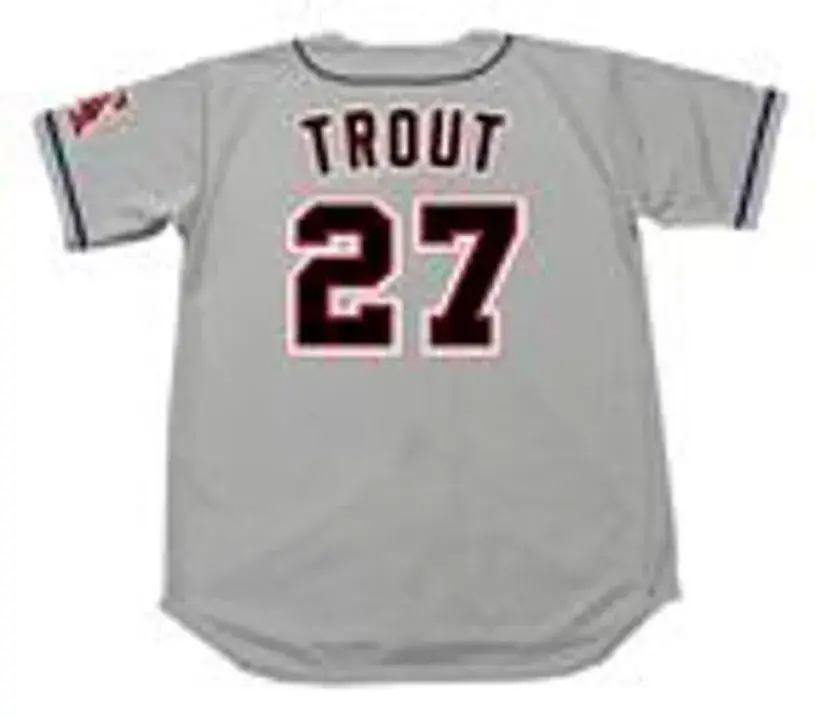 MIKE TROUT California Angels 1990’s Majestic Throwback Away Baseball Jersey 