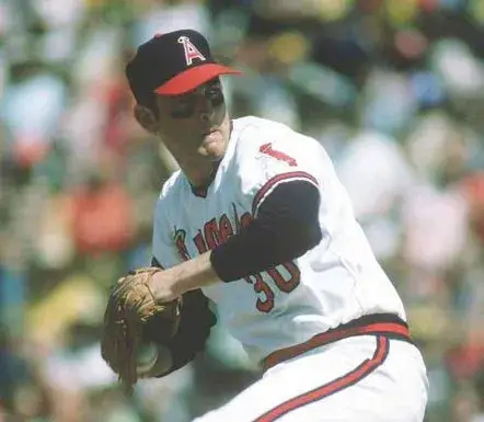 NOLAN RYAN California Angels 1978 Home Majestic Throwback Baseball Jersey 