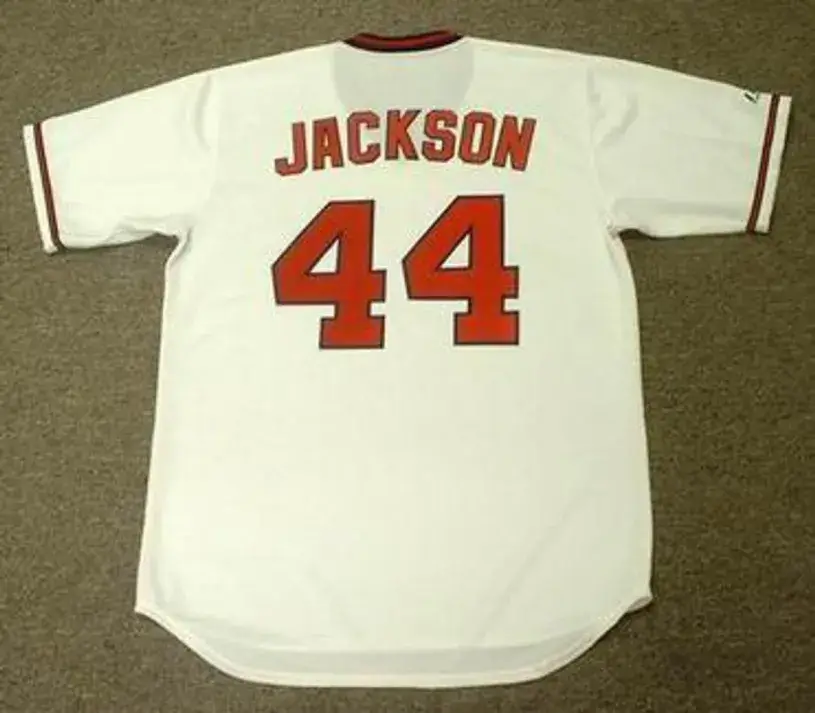 REGGIE JACKSON California Angels 1982 Majestic Cooperstown Throwback Jersey 