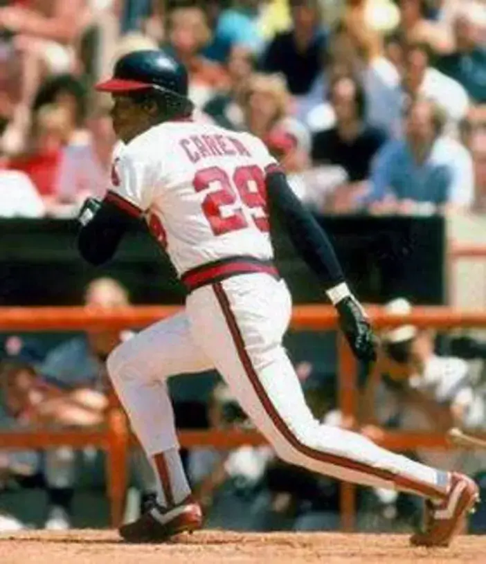 ROD CAREW California Angels 1982 Majestic Cooperstown Throwback Baseball Jersey 
