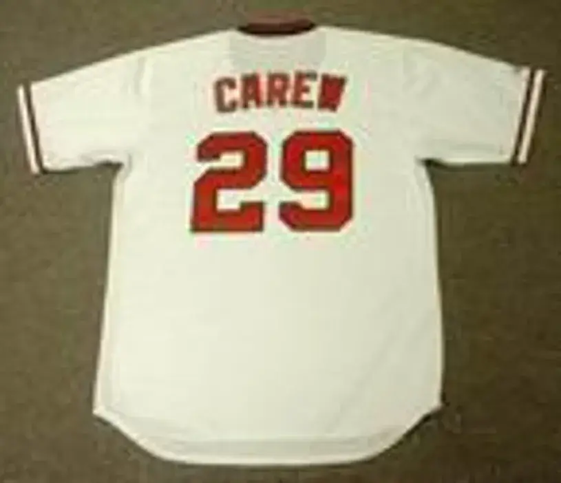 ROD CAREW California Angels 1982 Majestic Cooperstown Throwback Baseball Jersey 