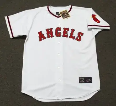 RUDY MAY California Angels 1970 Majestic Cooperstown Home Baseball Jersey