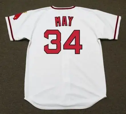 RUDY MAY California Angels 1970 Majestic Cooperstown Home Baseball Jersey 