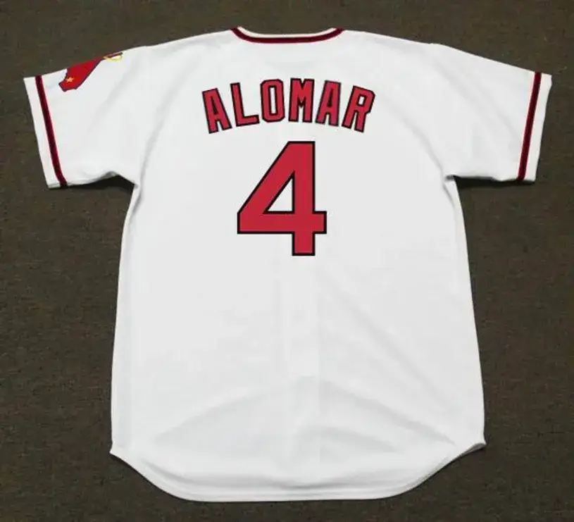 SANDY ALOMAR California Angels 1970 Majestic Cooperstown Home Baseball Jersey 