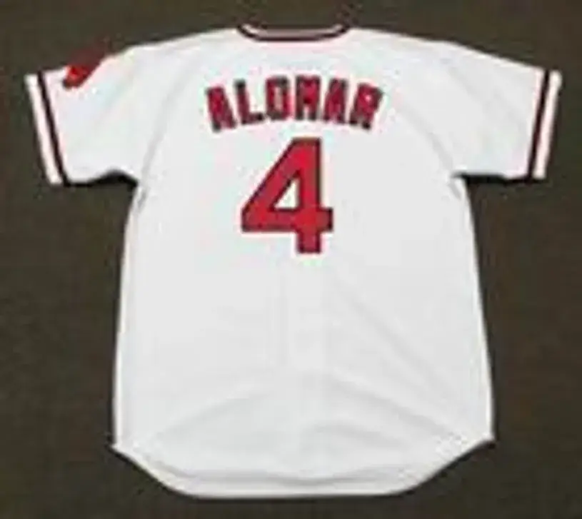 SANDY ALOMAR California Angels 1970 Majestic Cooperstown Home Baseball Jersey 