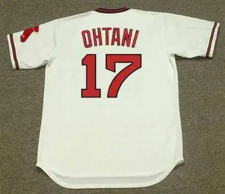 SHOHEI OHTANI California Angels 1980’s Home Majestic Throwback Baseball Jersey 