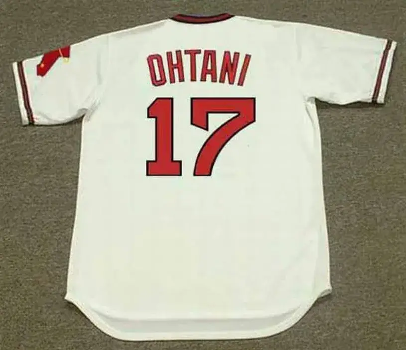 SHOHEI OHTANI California Angels 1980’s Home Majestic Throwback Baseball Jersey 