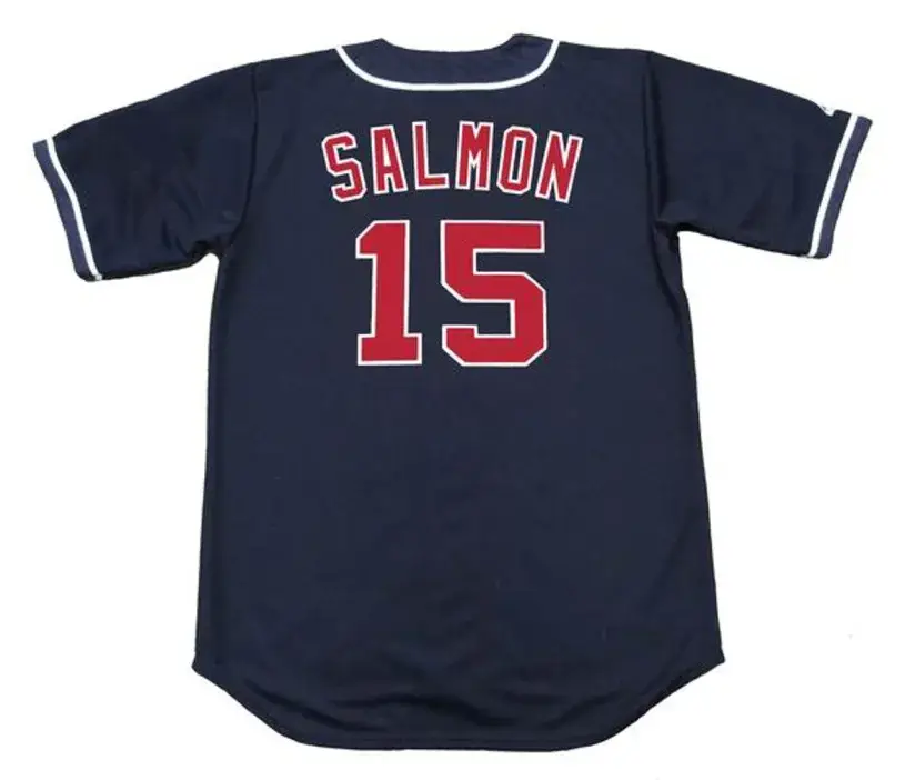TIM SALMON California Angels 1995 Alternate Majestic Baseball Throwback Jersey 