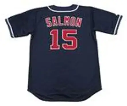 TIM SALMON California Angels 1995 Alternate Majestic Baseball Throwback Jersey 
