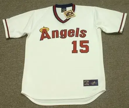 TIM SALMON California Angels Majestic Cooperstown Throwback Home Baseball Jersey