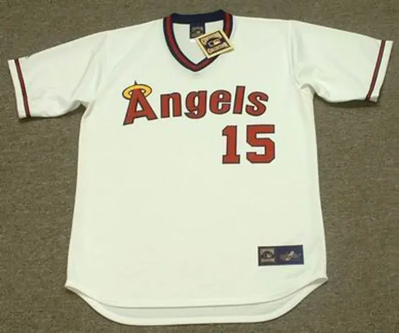 TIM SALMON California Angels Majestic Cooperstown Throwback Home Baseball Jersey