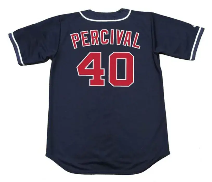 TROY PERCIVAL California Angels 1995 Majestic Throwback Alternate Baseball Jersey 