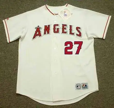 VLADIMIR GUERRERO Anaheim Angels 2004 Home Majestic Throwback Baseball Jersey
