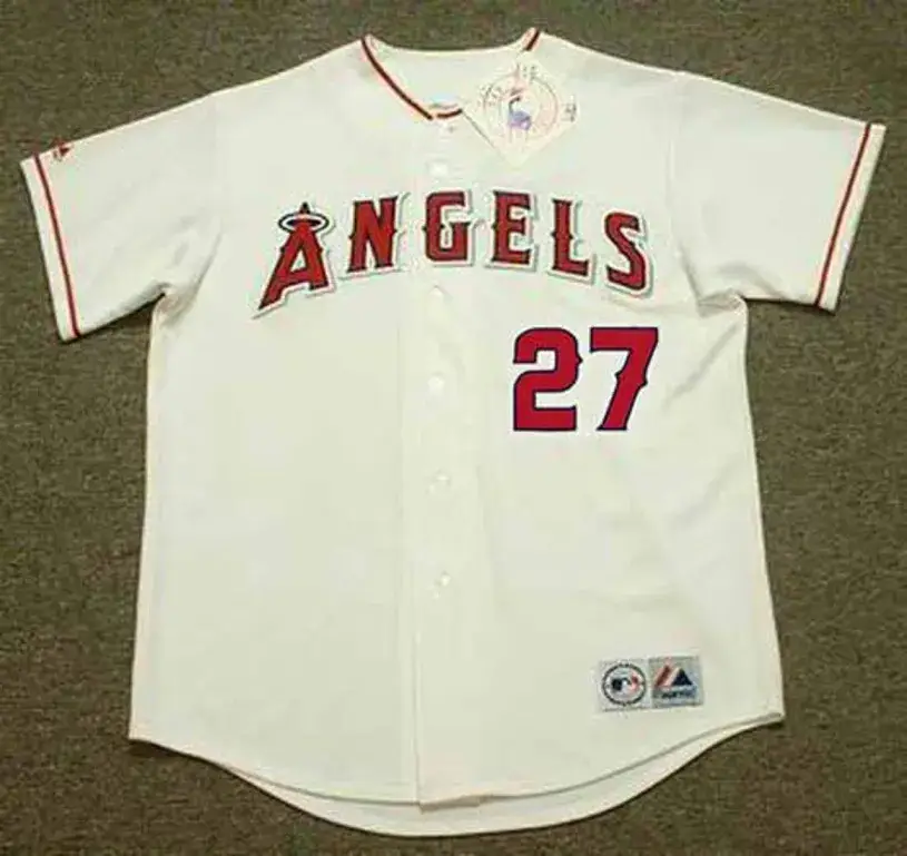 VLADIMIR GUERRERO Anaheim Angels 2004 Home Majestic Throwback Baseball Jersey