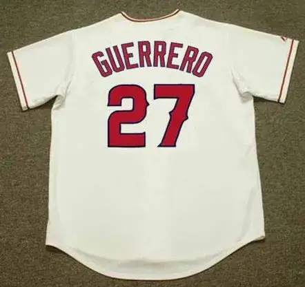 VLADIMIR GUERRERO Anaheim Angels 2004 Home Majestic Throwback Baseball Jersey 