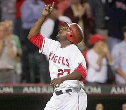 VLADIMIR GUERRERO Anaheim Angels 2004 Home Majestic Throwback Baseball Jersey 