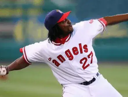 VLADIMIR GUERRERO California Angels 1970’s Majestic Cooperstown Baseball Jersey 