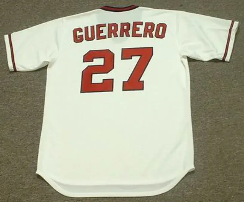 VLADIMIR GUERRERO California Angels Majestic Cooperstown Throwback Jersey 