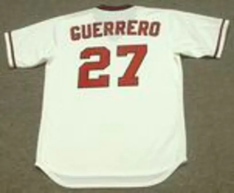 VLADIMIR GUERRERO California Angels Majestic Cooperstown Throwback Jersey 
