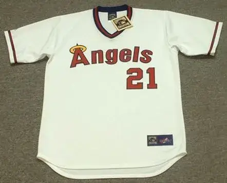 WALLY JOYNER California Angels 1986 Majestic Throwback Baseball Jersey