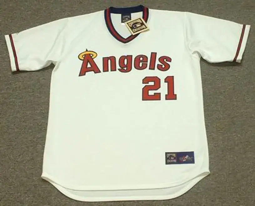 WALLY JOYNER California Angels 1986 Majestic Throwback Baseball Jersey
