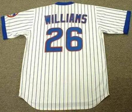 BILLY WILLIAMS Chicago Cubs Majestic Cooperstown Throwback Home Baseball Jersey 