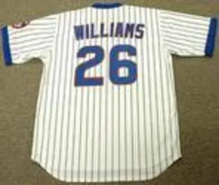 BILLY WILLIAMS Chicago Cubs Majestic Cooperstown Throwback Home Baseball Jersey 