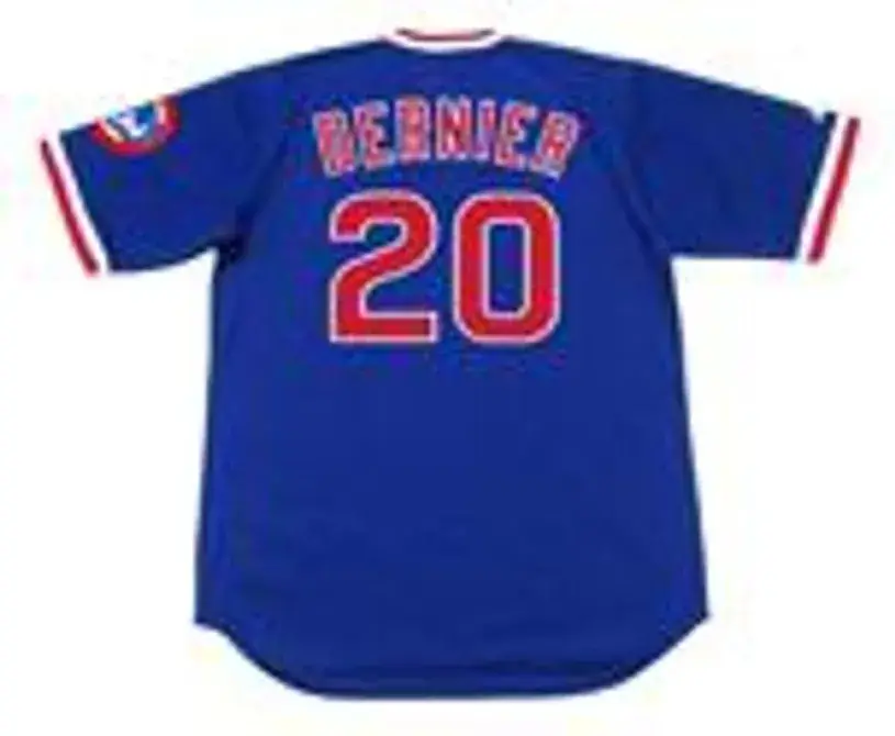 BOB DERNIER Chicago Cubs 1984 Majestic Cooperstown Throwback Baseball Jersey 