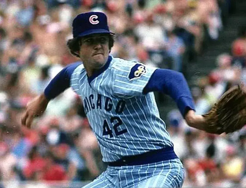 BRUCE SUTTER Chicago Cubs 1978 Majestic Cooperstown Away Baseball Jersey 