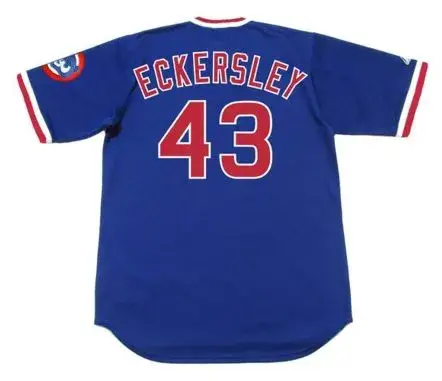 DENNIS ECKERSLEY Chicago Cubs 1986 Majestic Cooperstown Throwback Baseball Jersey 