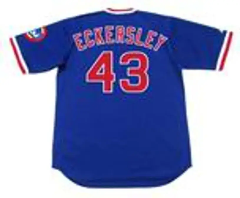 DENNIS ECKERSLEY Chicago Cubs 1986 Majestic Cooperstown Throwback Baseball Jersey 