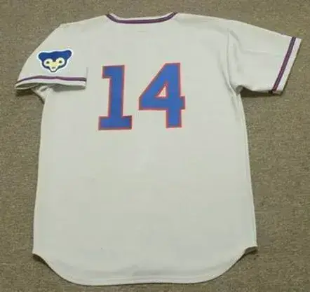 ERNIE BANKS Chicago Cubs 1968 Away Majestic Throwback Baseball Jersey 