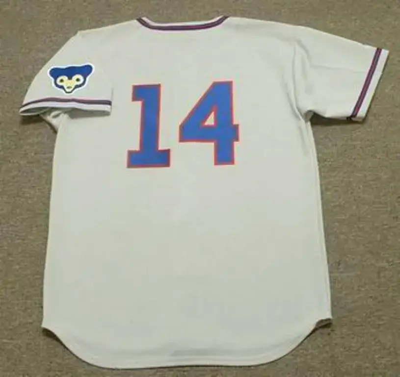 ERNIE BANKS Chicago Cubs 1968 Away Majestic Throwback Baseball Jersey 