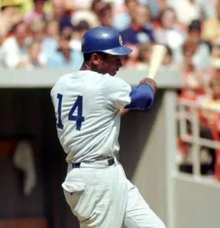 ERNIE BANKS Chicago Cubs 1969 Away Majestic Throwback Baseball Jersey 