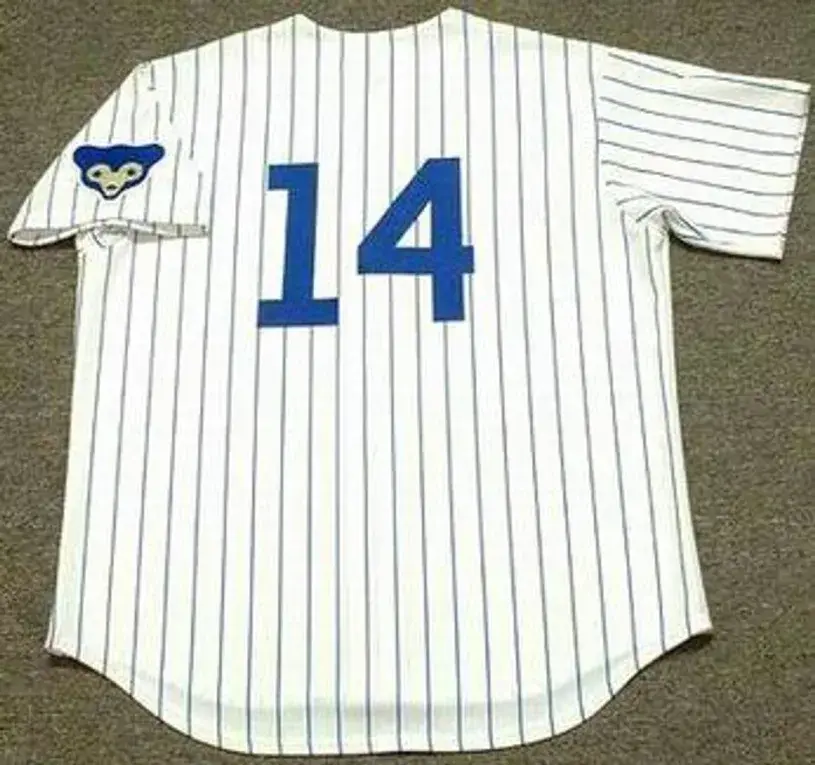 ERNIE BANKS Chicago Cubs 1969 Home Majestic Throwback Baseball Jersey 