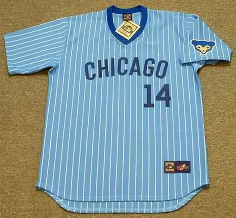 ERNIE BANKS Chicago Cubs Away Majestic Throwback Baseball Jersey