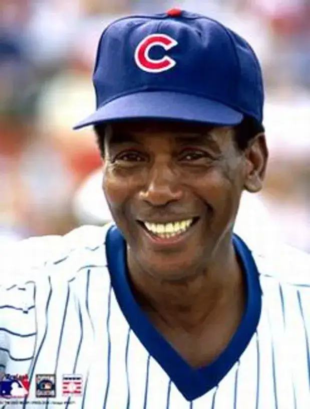 ERNIE BANKS Chicago Cubs Home Majestic Throwback Baseball Jersey 