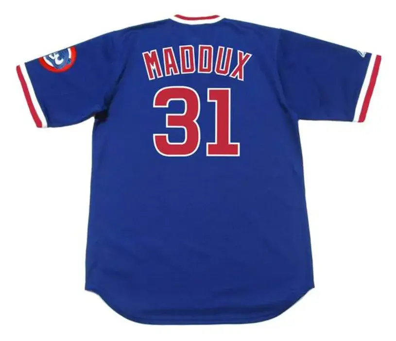 GREG MADDUX Chicago Cubs 1988 Majestic Cooperstown Throwback Baseball Jersey 