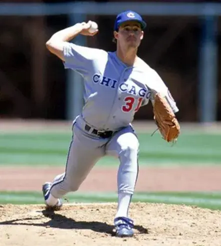 GREG MADDUX Chicago Cubs 1990 Away Majestic Baseball Throwback Jersey 