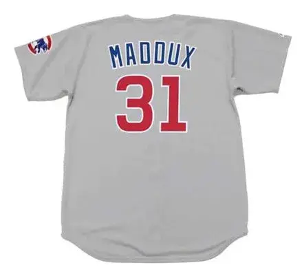GREG MADDUX Chicago Cubs 2004 Majestic Throwback Away Baseball Jersey 