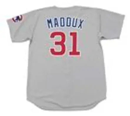 GREG MADDUX Chicago Cubs 2004 Majestic Throwback Away Baseball Jersey 