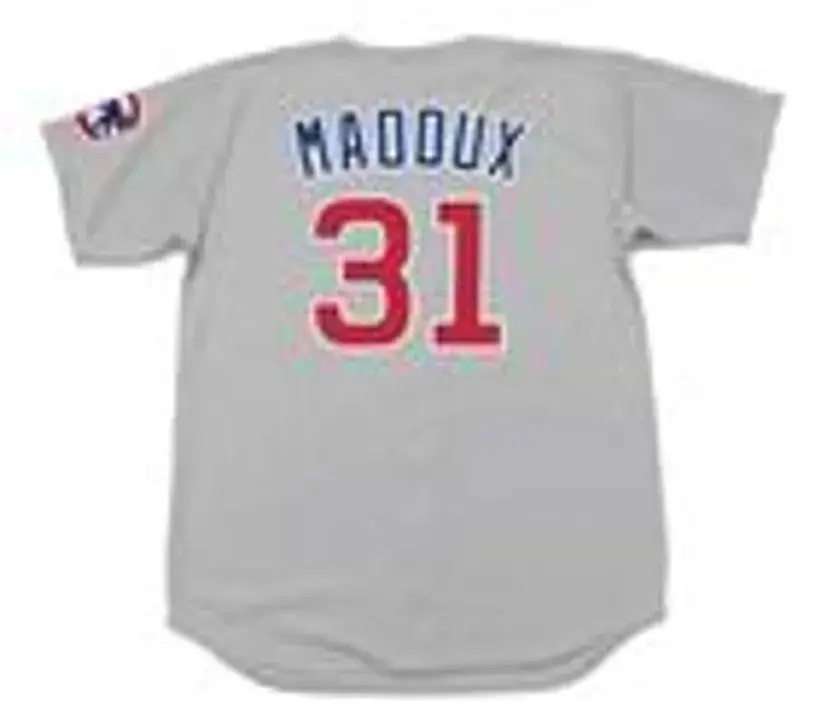 GREG MADDUX Chicago Cubs 2004 Majestic Throwback Away Baseball Jersey 