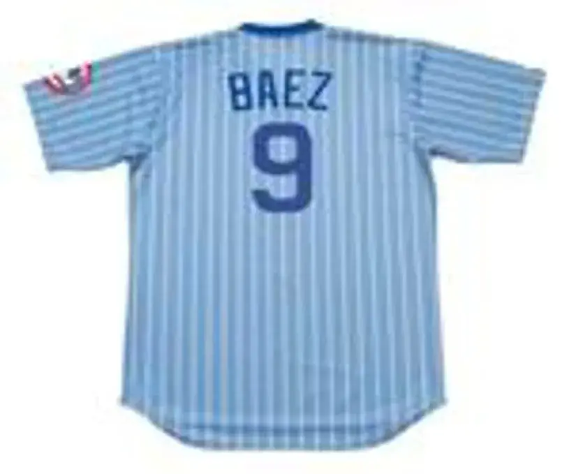 JAVIER BAEZ Chicago Cubs 1980’s Majestic Baseball Cooperstown Throwback Jersey 