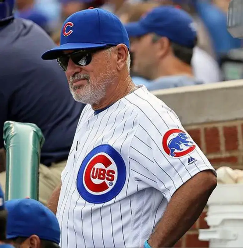 JOE MADDON Chicago Cubs 2016 Home Majestic Throwback Baseball Jersey 