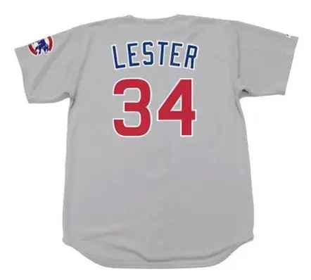 JON LESTER Chicago Cubs Majestic Away Baseball Jersey 