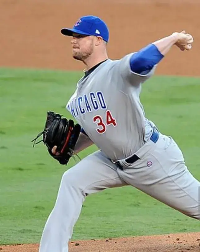 JON LESTER Chicago Cubs Majestic Away Baseball Jersey 